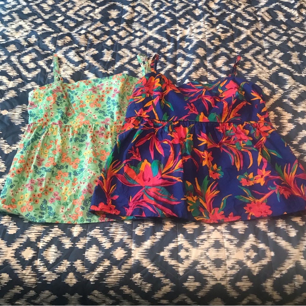 Bundle/Lot of 2 (EUC ) J Crew tie-back strapped tops.